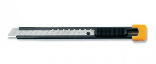 Нож технический 9 мм OLFA OL-S с выдвижным лезвием, металлический корпус  картинка